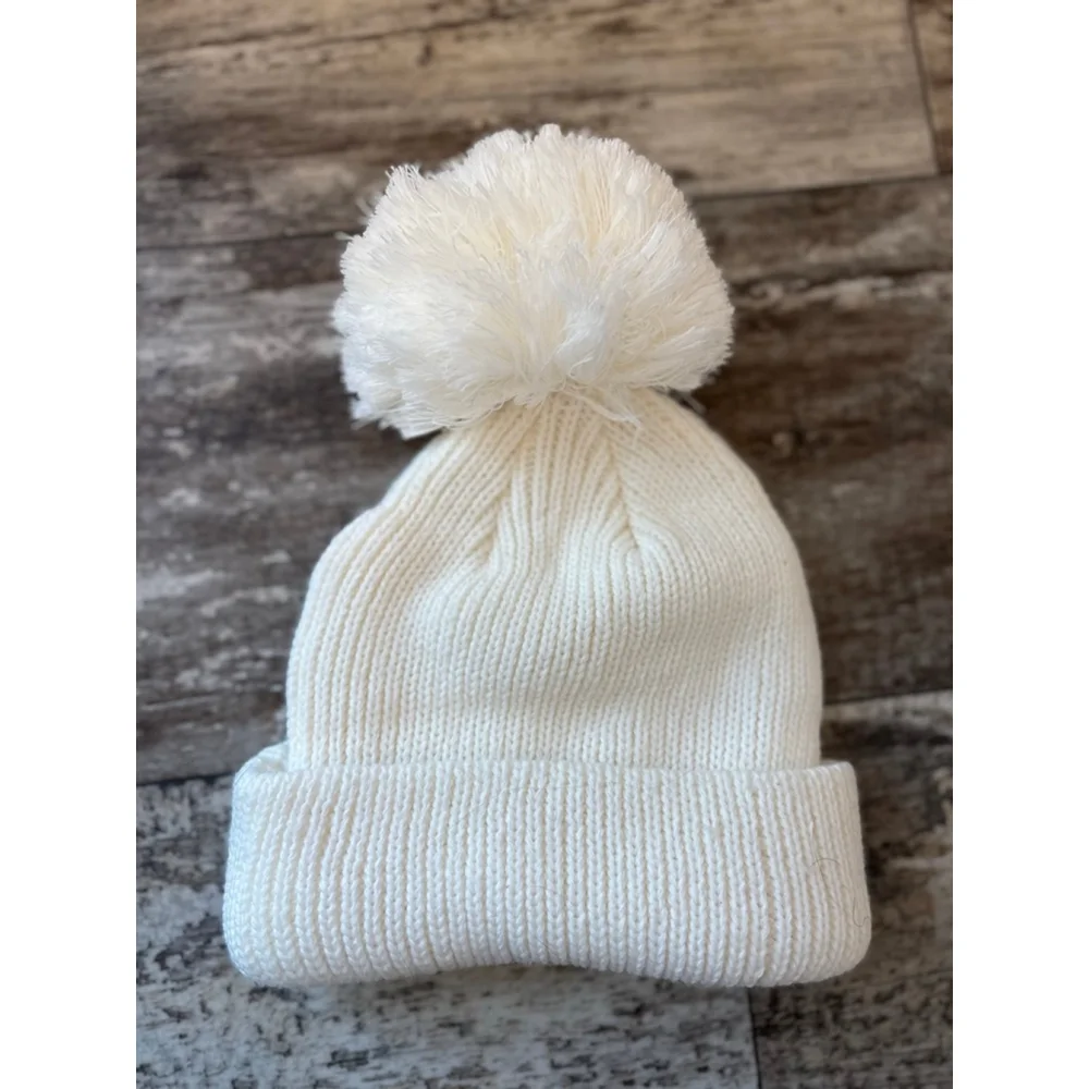 Outdoor Cap White Paramount+ Pom Beanie One Size
